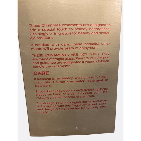 Vintage Corning Glass Works Christmas Ornaments Set Of 6 With  Winter Scenes - Picture 12 of 12